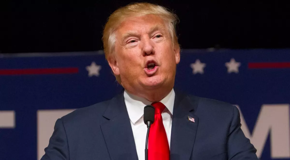 Donald Trump, președintele Statelor Unite ale Americii în timpul unui discurs