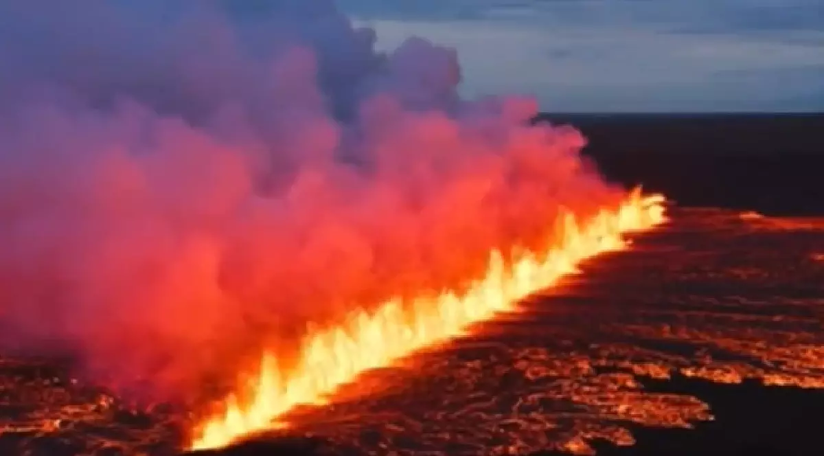 Vulcanul care a erupt în Islanda