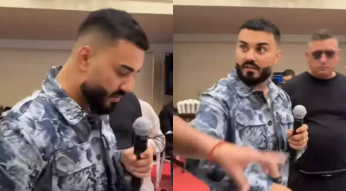 Momentul când Jador a fost îmbrâncit de un agent de pază la un concert din Paris. Explicația manelistului după incident: „Voiam să fac un moment”