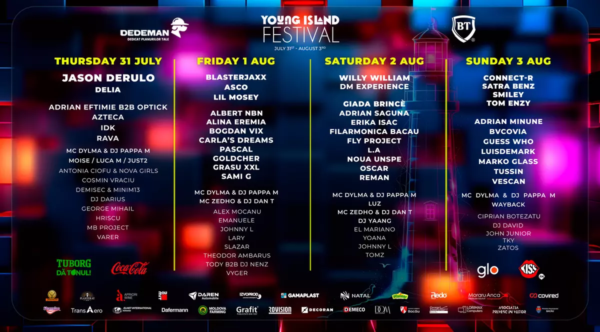 Line up Young Island Festival