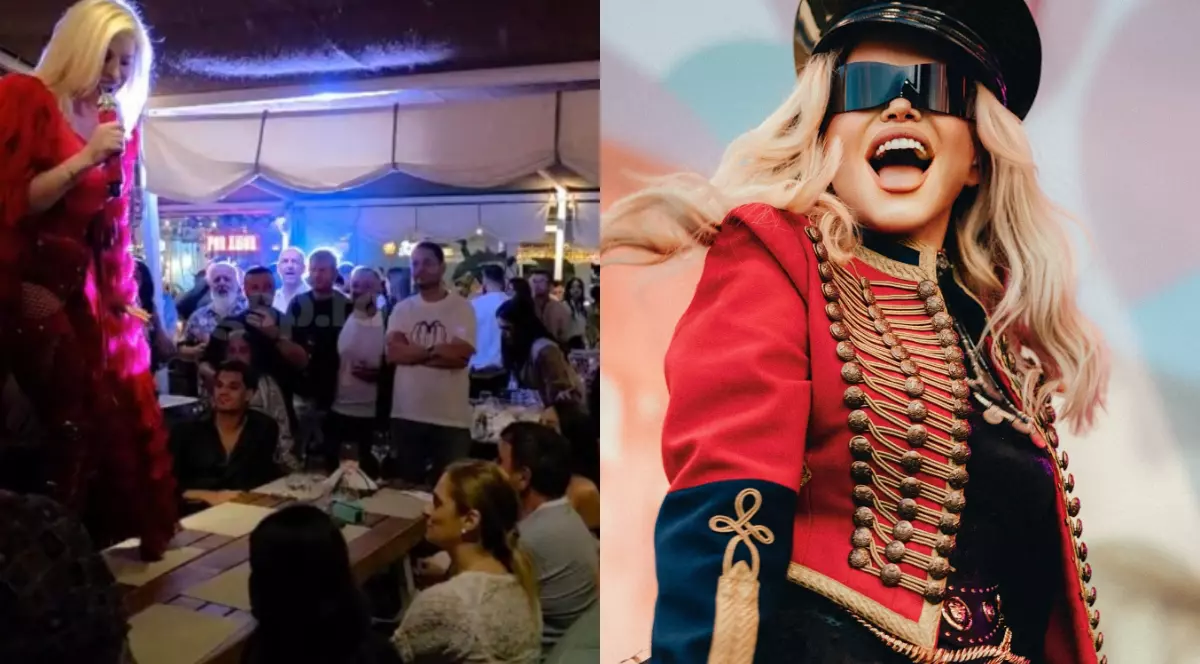 Loredana Groza, show pe masa lui Ianis și a lui Gheorghe Hagi la un local din Mamaia. Soțiile lor, Elena și Marilena, au fost de față