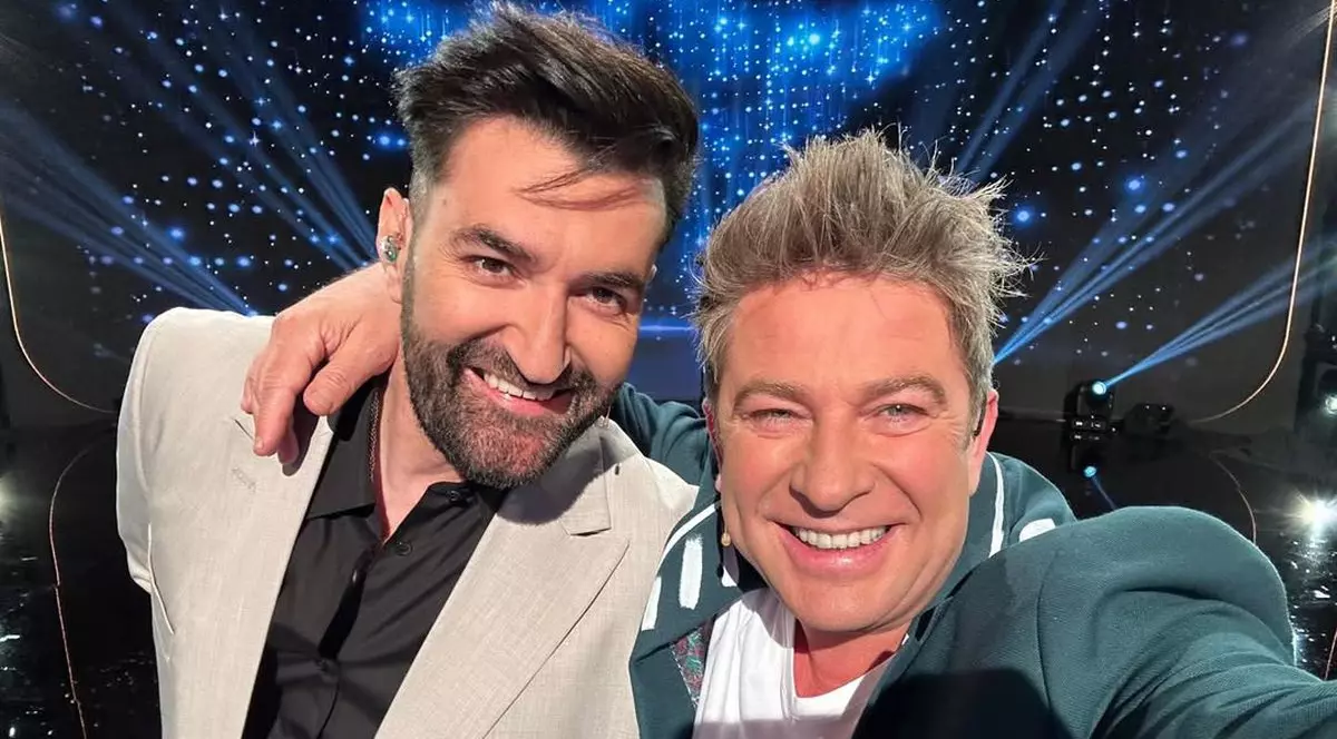 Smiley (Andrei Tiberiu Maria) și Pavel Bartoș la „Românii au talent”, emisiune difuzată de PRO TV