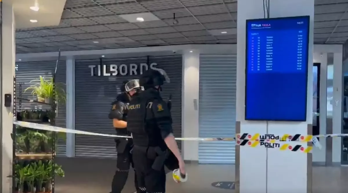 Poliția a izolat zona producerii incidentului armat din centrul comercial Tveita din Oslo Captură X @tecas2000