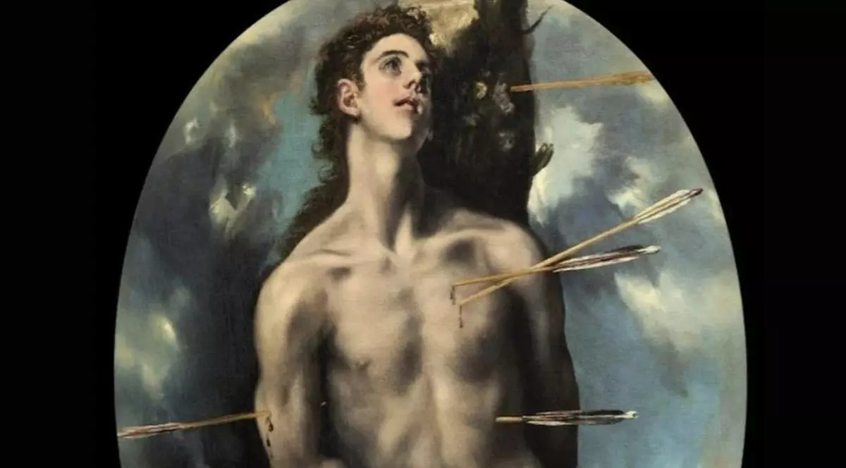 Tabloul „Sfântul Sebastian” de El Greco a fost pictat la începutul anilor 1600, are dimensiuni de 90.2 x 70.5 cm și a aparținut Regelui Carol I