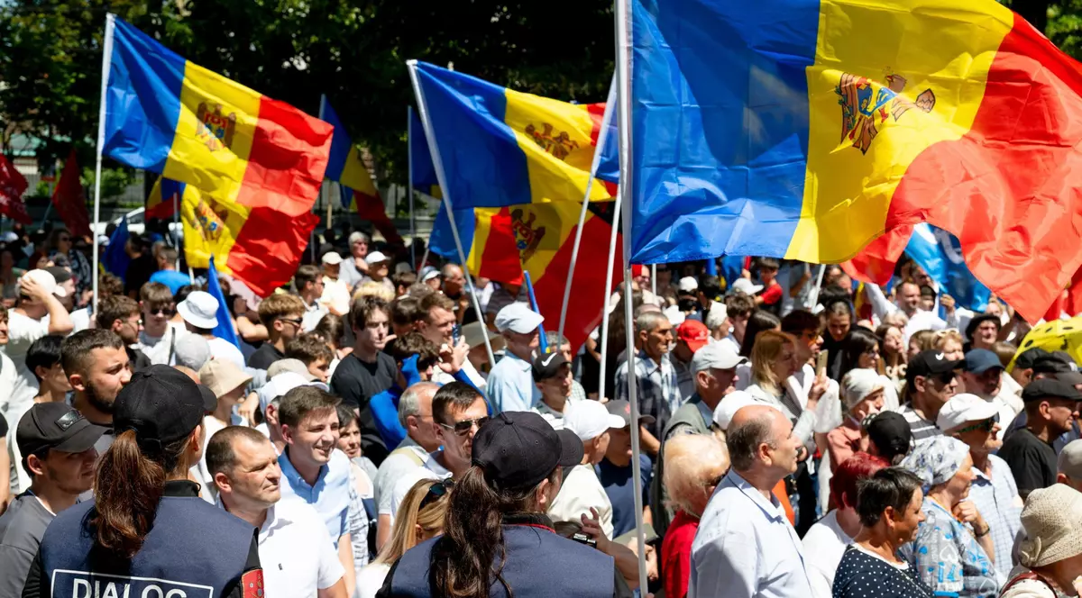 23 iunie 2025 - manifestație la 35 de ani de la Declarația de suveranitate a Rep. Moldova, pusă în pericol de Rusia lui Putin Foto: Hepta