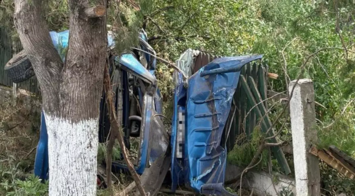 Mașina care a intrat în gard în Axintele, Ialomița