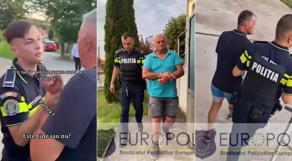 Colaj retinuti ultraj politist