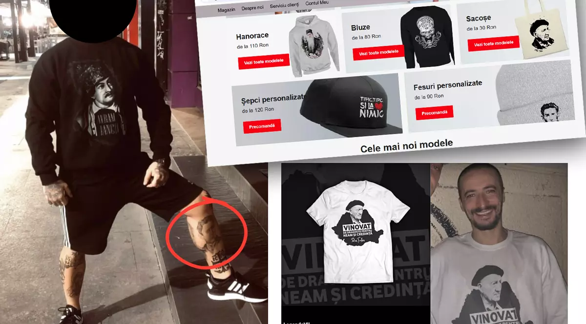 Fesuri cu Gafencu şi sacoşe cu Țuțea. Site-ul de îmbrăcăminte care promovează produse cu chipurile unor exponenți ai Mişcării Legionare