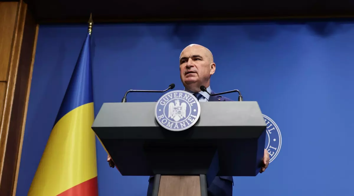 Ilie Bolojan în conferință la Palatul Victoria FOTO Vlad Chirea