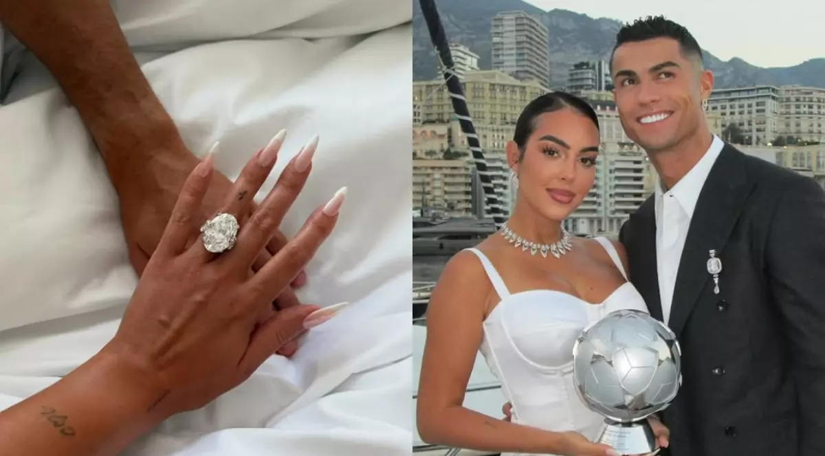 Cât costă inelul de logodnă primit de Georgina Rodriguez de la Cristiano Ronaldo. Diamantul ar avea între 15 și 37 de carate