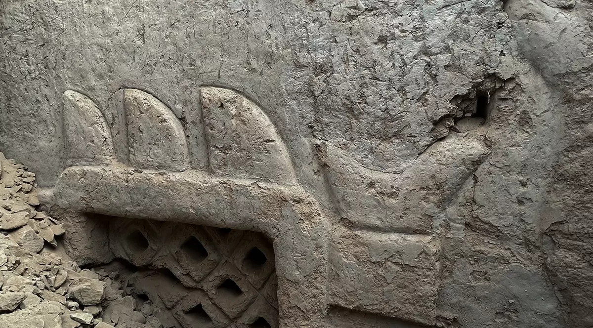 O parte a picturii murale pre-incașe descoperite la Huaca Yolanda din Peru. Foto Profimedia