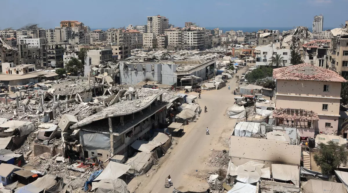 O vedere generală arată clădiri distruse în orașul Gaza. Imagine cu caracter ilustrativ Foto: Profimedia