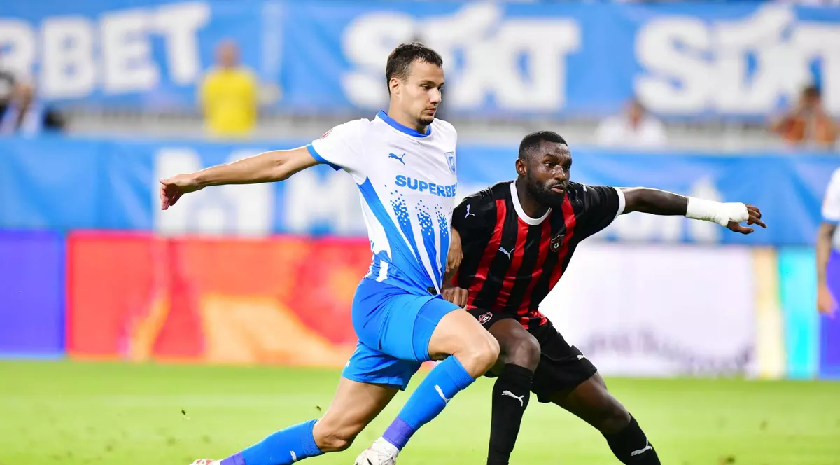 Universitatea Craiova a câștigat meciul cu Spartak Trnava, 3-0, din prima manșă a turului 3 al preliminariilor Conference League. Foto: Cristi Preda (GSP.RO)