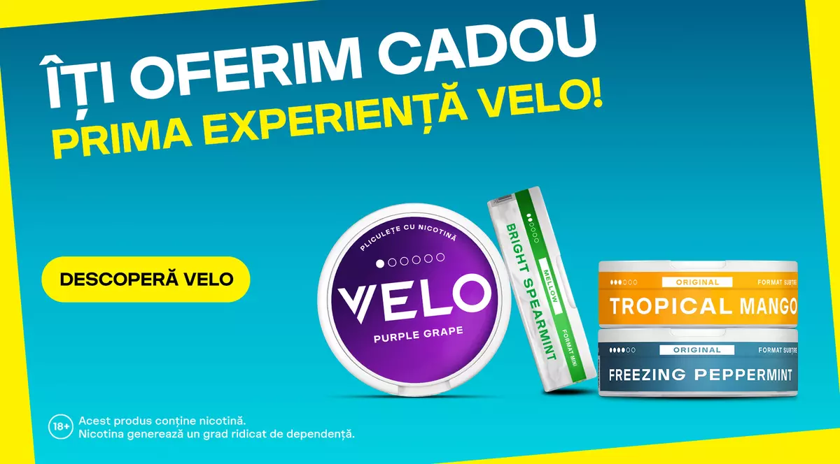 Vrei să încerci o alternativă fără fum? Descoperă VELO și testează-l gratuit