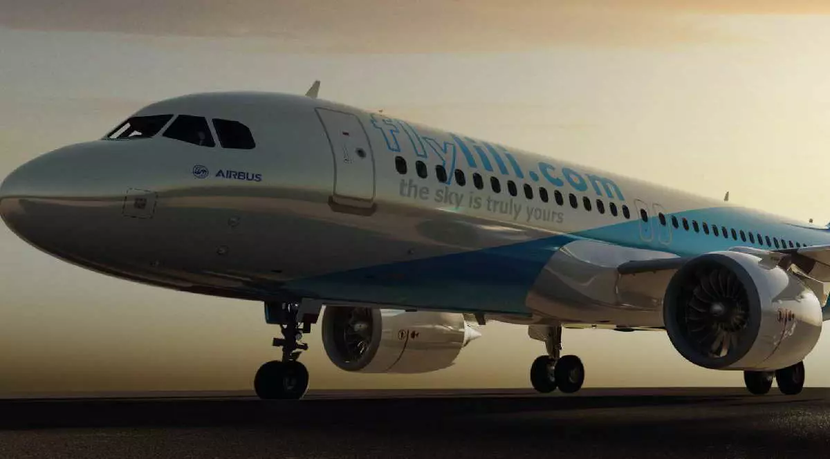 Avion al companiei Fly Lili oprit pe pista aeroportului