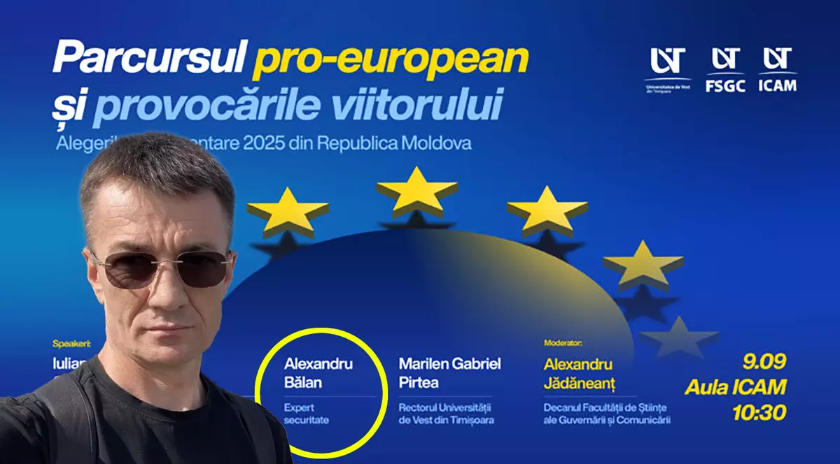 Colaj Alexandru Balan spion, afis Parcursul-pro-european