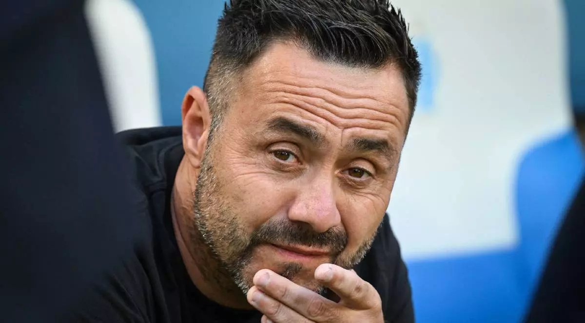 De Zerbi, antrenorul lympique Marseille și „inamicul public” al Superligii își privește jucătorii preocupat de meci