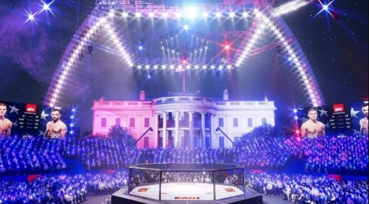 Imagini ale blockbusterului UFC organizat de Donald Trump la Casa Albă, pentru aniversarea a 250 de ani de SUA, 22 septembrie 2025