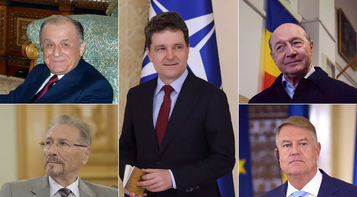 Ion Iliescu, Emil Constantinescu, NIcusor Dan, Traian Basescu, Klaus Iohannis