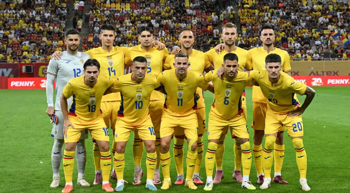 Fotbalistii romani la o fotografie de grup realizata inaintea meciului amical de fotbal dintre Romania si Canada, desfasurat pe Arena Nationala din Bucuresti, vineri 5 septembrie 2025. © FOTO:Razvan Pasarica/SPORT PICTURES