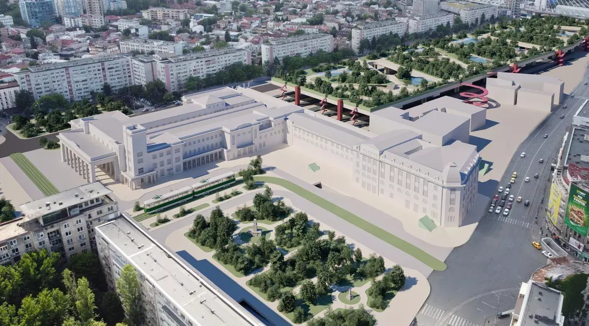 Machetă. Așa va arăta Piața Gării de Nord din București după demolarea Policlinicii CFR Gara de Nord