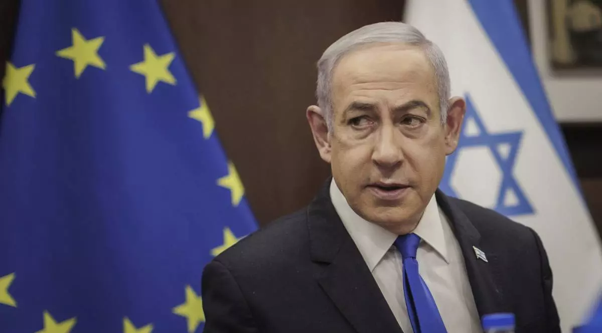 Premierul israelian Benjamin Netanyahu, în timpul unei întâlniri oficiale
