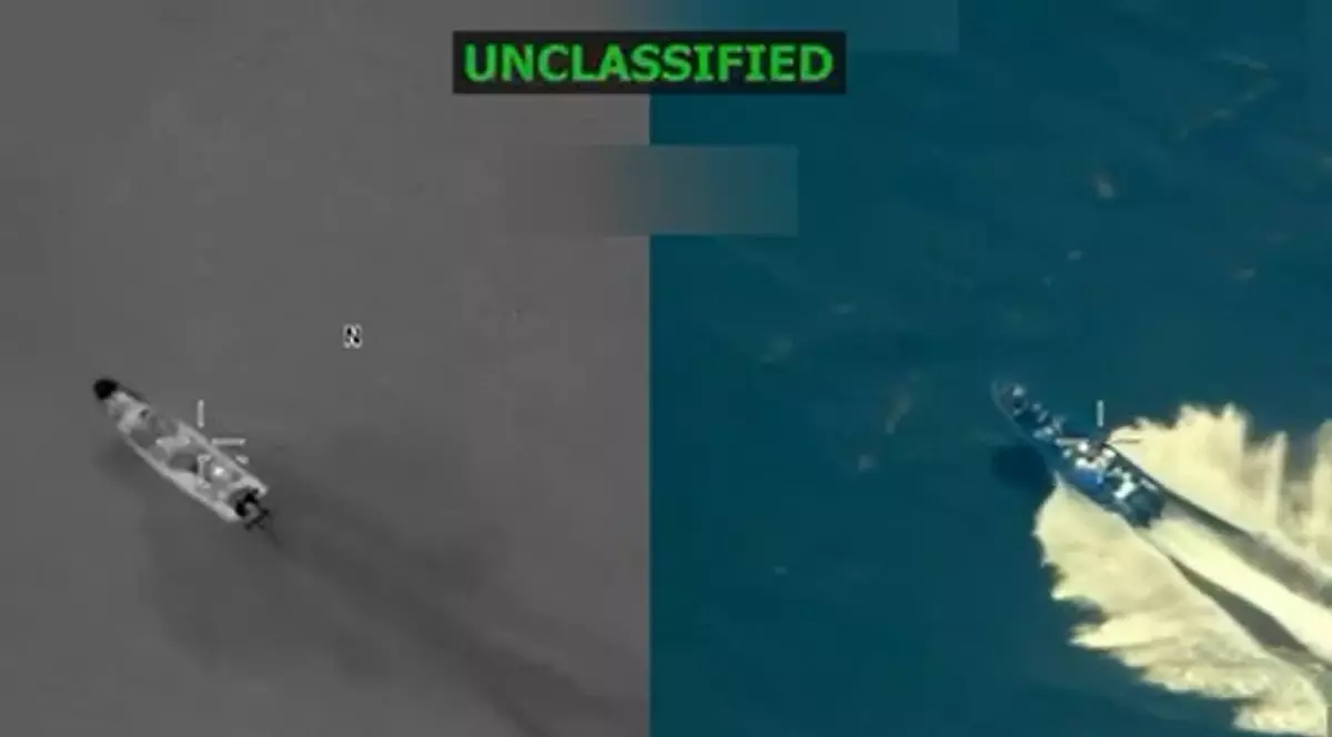 Imagini satelitare cu nave pe mare