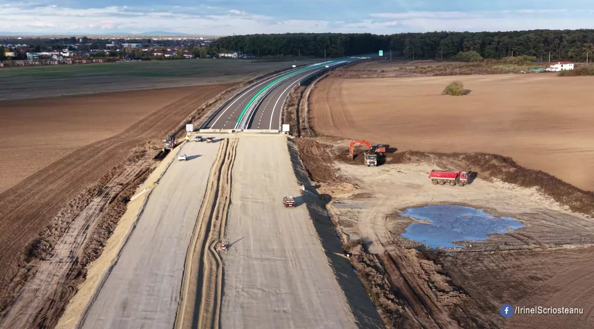 Segmentul care face legătura între loturile 1 și 2 ale autostrăzii A0 Nord