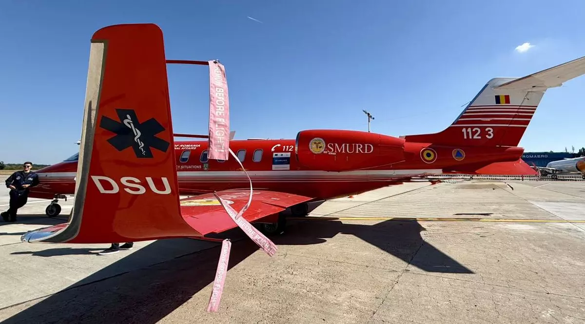 Avionul ambulanță aeriană va decola din București cu destinația Graz. Foto Boarding Pass Facebook