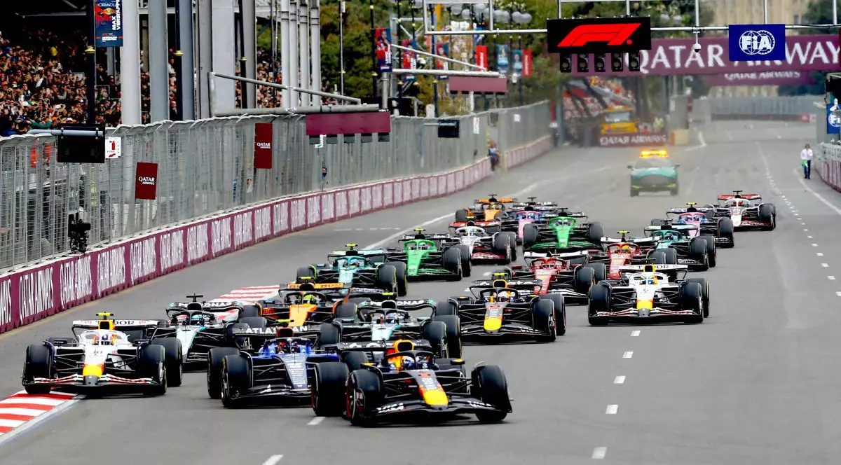 BAKU, AZERBAIJAN - SEPTEMBER 21: Drivers in action during the F1 Grand Prix of Azerbaijan at Baku City Circuit on September 21, 2025 in Baku, Azerbaijan. Resul Rehimov / Anadolu/ABACAPRESS.COM