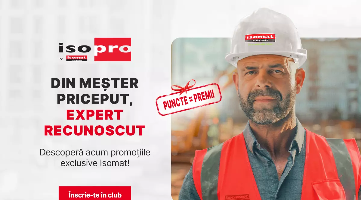 ISOMAT lansează clubul IsoPro by Isomat – sprijinul dedicat profesioniștilor din construcții