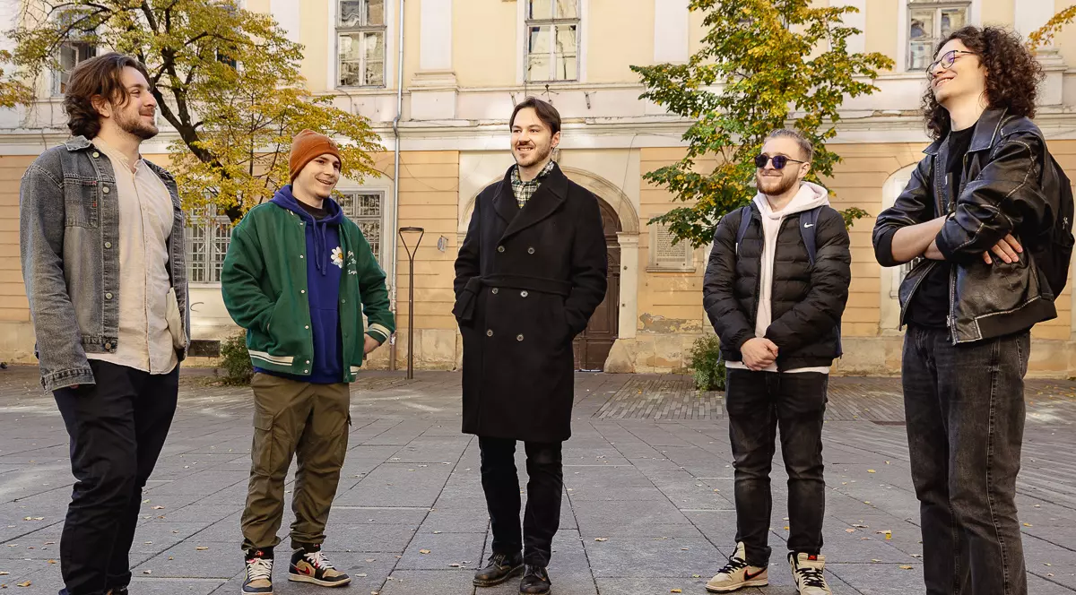 Studenți din UBB care au protestat contra mutării unei facultăți în afara orașului