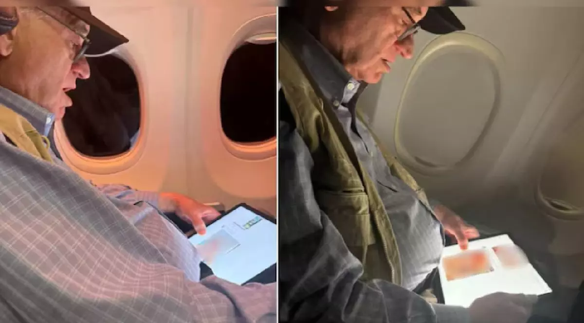 Politician filmat uit&acirc;ndu-se la poze cu femei dezbr&#259;cate, &icirc;n timp ce c&#259;l&#259;torea cu avionul, &icirc;n SUA: &bdquo;Dac&#259; trebuie s&#259; zbori peste &#539;ar&#259;, te ui&#539;i la multe lucruri pe tablet&#259;&rdquo;