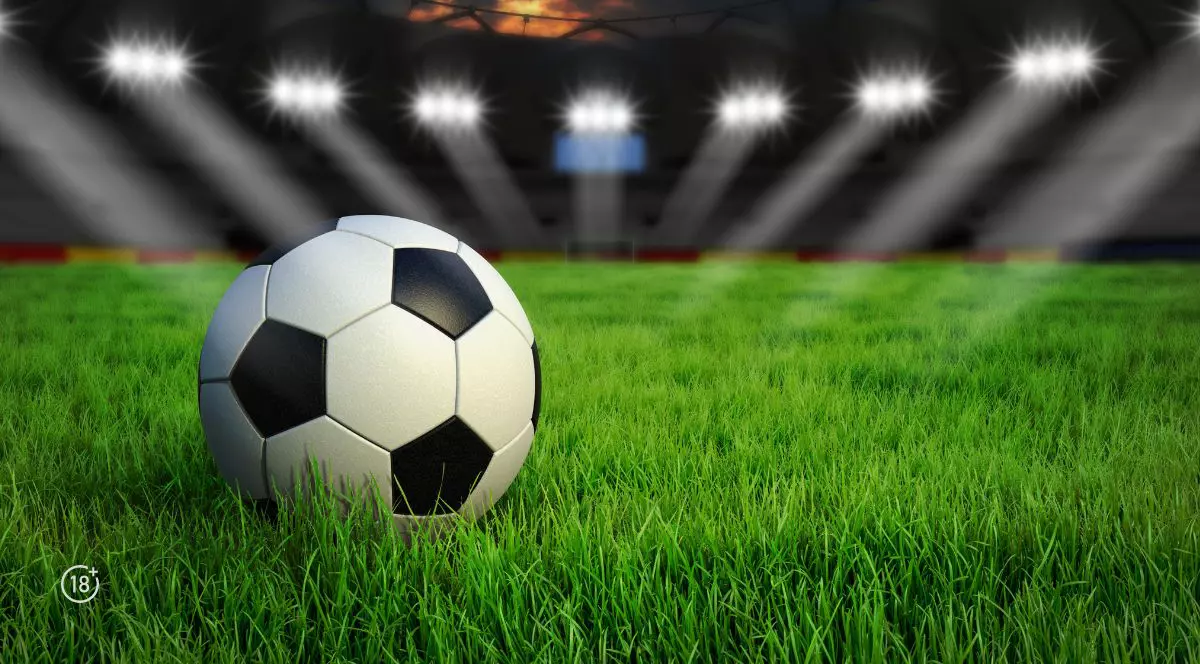 Minge de fotbal pe teren