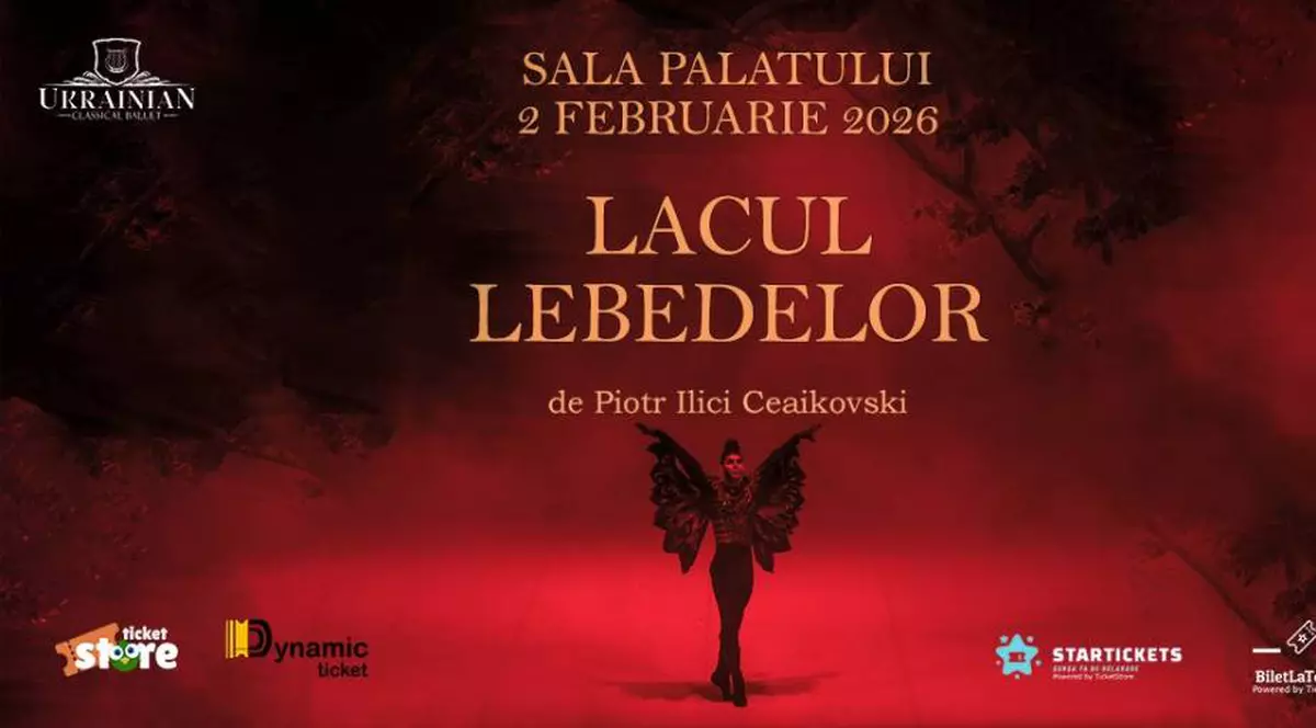 „LACUL LEBEDELOR,” simbol al baletului romantic, pe 2 februarie 2026 la Sala Palatului cu Ukrainian Classical Ballet