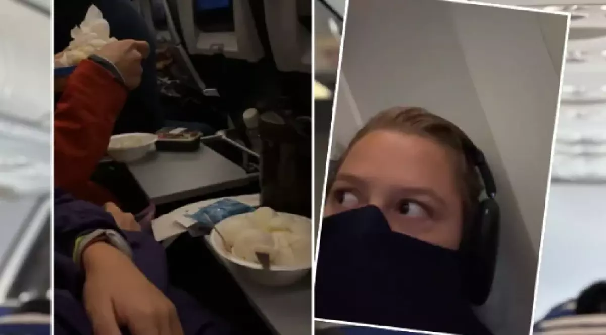 Ce au m&acirc;ncat doi pasageri &icirc;n timpul unui zbor de 16 ore: &bdquo;Pe cine am sup&#259;rat &icirc;ntr-o via&#539;&#259; anterioar&#259;?&rdquo; | VIDEO