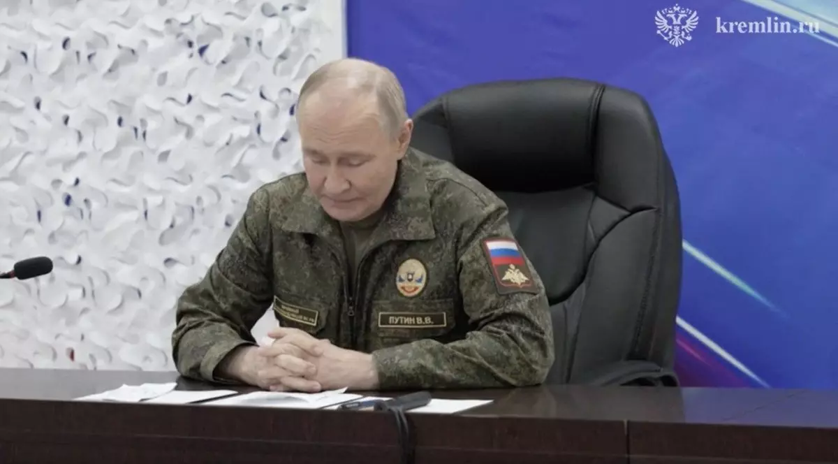 Vladimir Putin, într-un presupus centru de comandament Foto: Profimedia