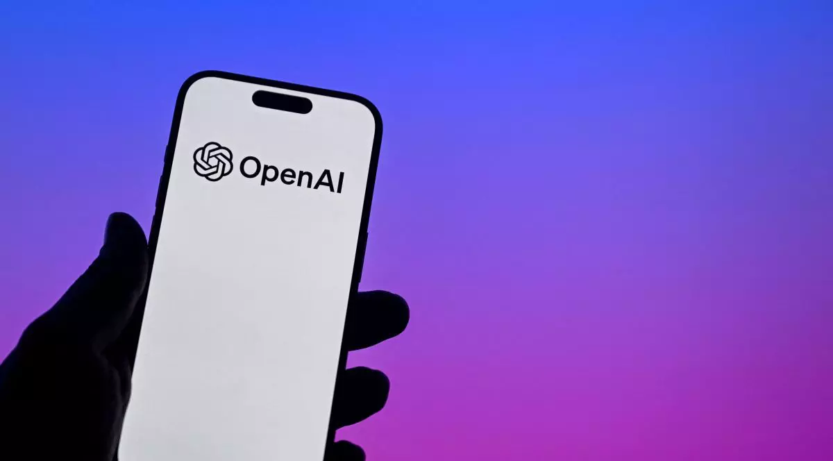 Sigla Open AI este afișată pe ecranul unui telefon mobil, 10 decembrie 2025