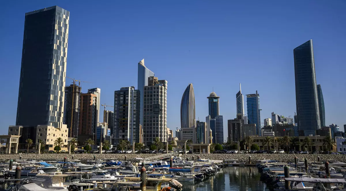 Imagine cu zgârie-norii din capitala Kuweit City