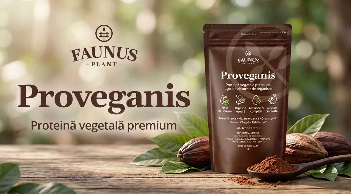 Proteinele vegetale câștigă teren: Proveganis de la Faunus Plant, formulă premium cu digestibilitate ușoară