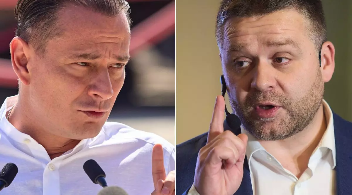 Colaj din două fotografii: în stânga este Daniel Băluță, candidatul PSD la Primăria București, iar în dreapta este Ciprian Ciucu, din partea PNL.