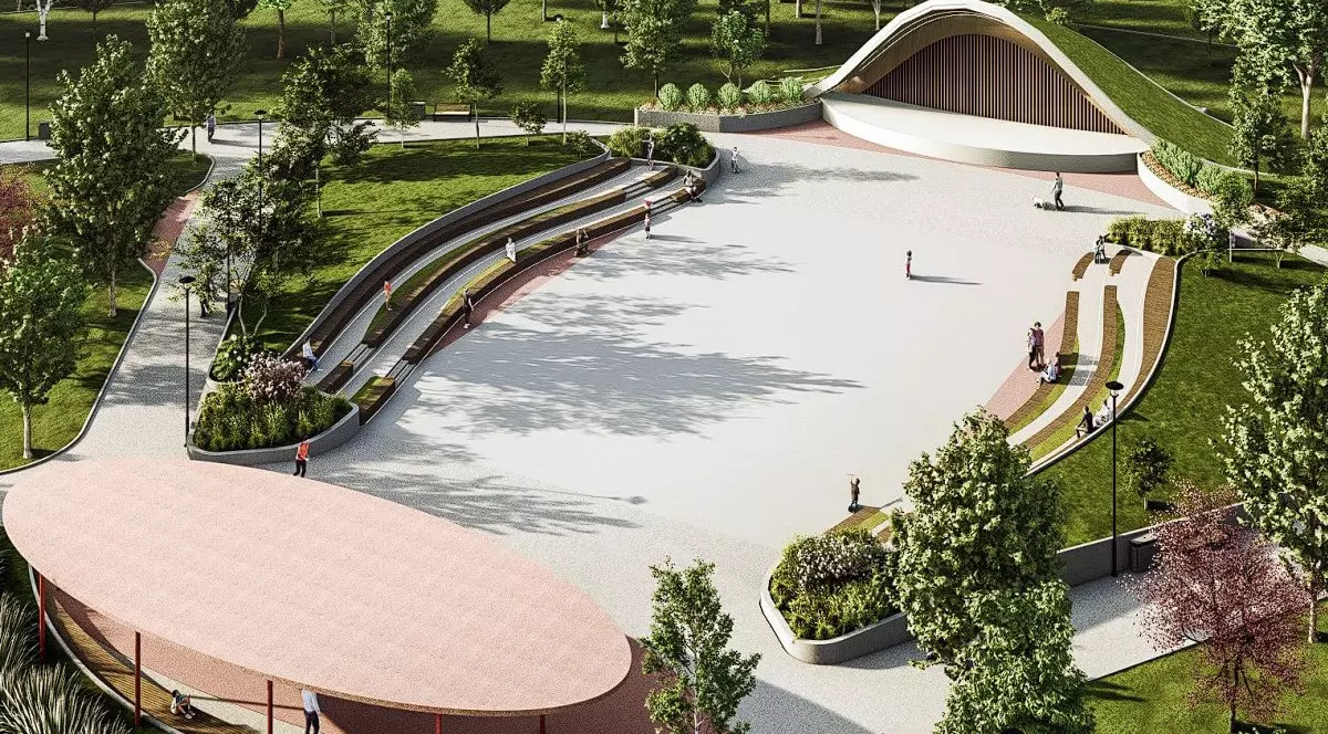 Scenă multifuncțională în Parcul Crângași