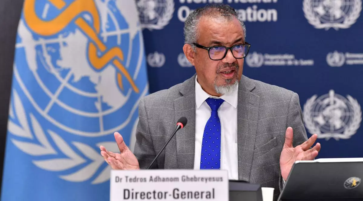 Tedros Adhanom Ghebreyesus, directorul general al Organizației Mondiale a Sănătății (OMS), vorbește în timpul unei conferințe de presă la sediul OMS din Geneva, Elveția, 10 decembrie 2024