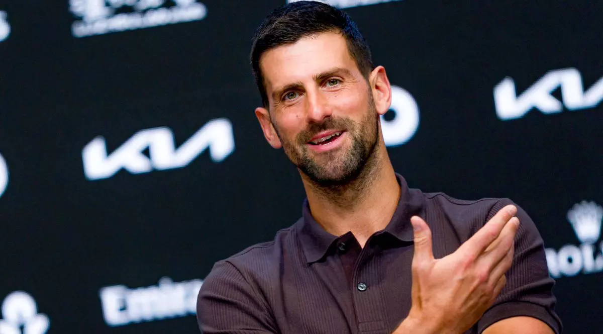 Novak Djokovic în prima zi a turneului Australian Open din 2026, desfășurat la Melbourne Park, pe 18 ianuarie 2026, în Melbourne, Australia