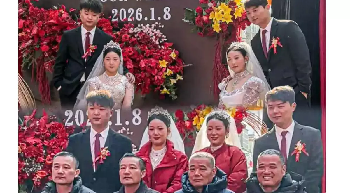 Gemenii s-au căsătorit cu gemene și au și unchi gemeni, nunta virală din China: „Bizar, dar fascinant”