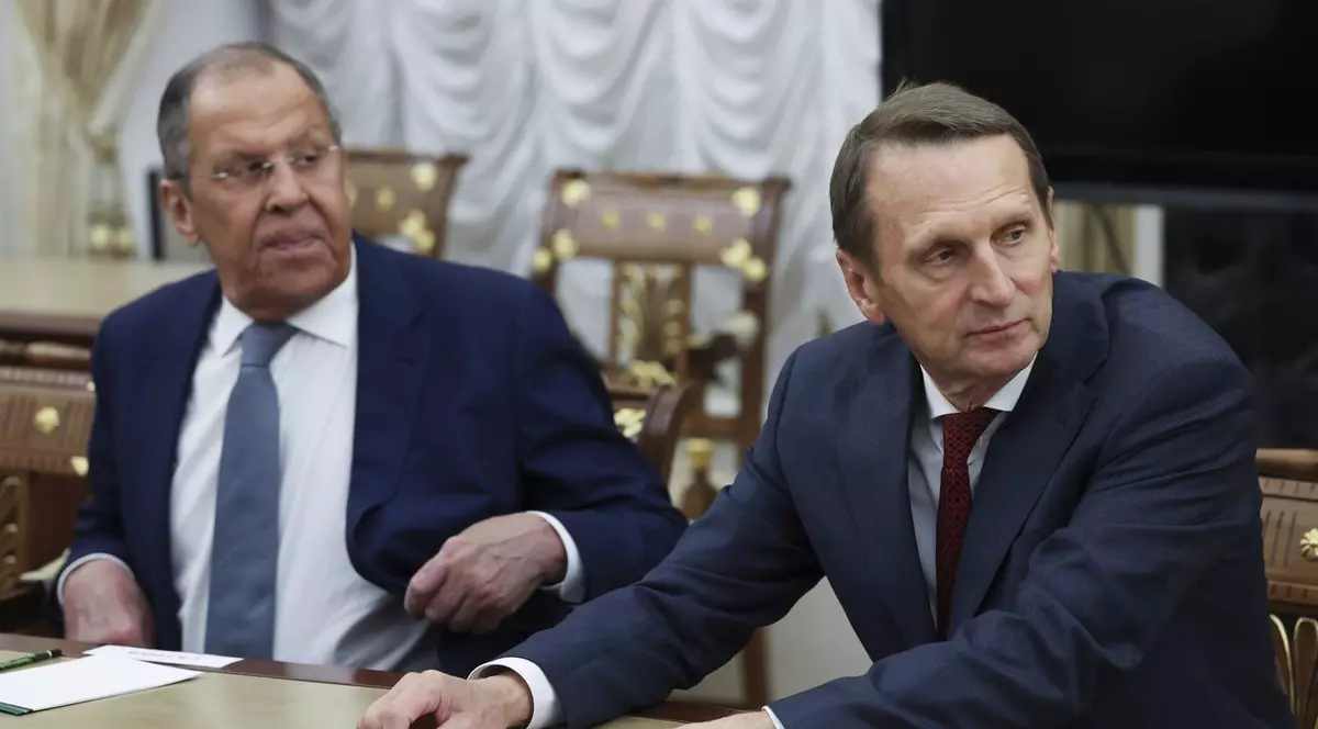 Șeful SVR, Serghei Narîșkin (dreapta), alături de ministrul rus de externe Serghei Lavrov Foto: Profimedia