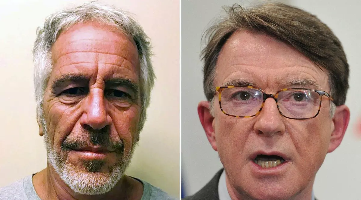 Colaj cu Jeffrey Epstein (stânga) și Peter Mandelson Foto: Profimedia