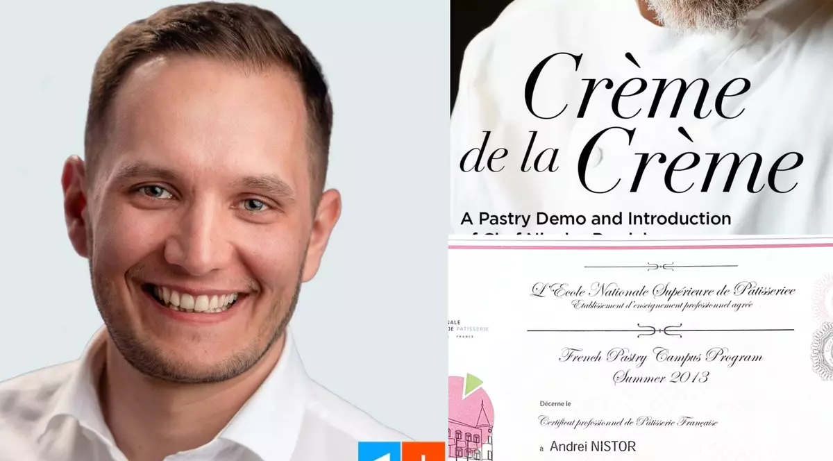 Prefectul Capitalei montaj foto cu diploma de patiser