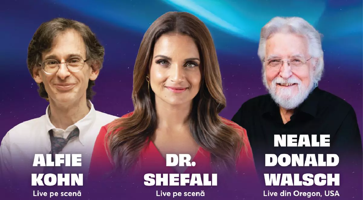Dr. Shefali Tsabary, Alfie Kohn și Neale Donald Walsch, prezintă conferința „Părinte conștient, copil împlinit”, pe 10 mai 2026, Sala Palatului