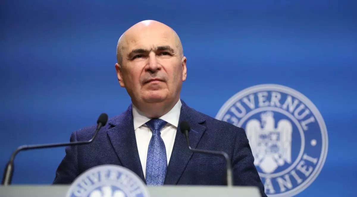 Ilie Bolojan vorbește de la sediul Guvernului în timpul unei conferințe de presă, 4 februarie 2026